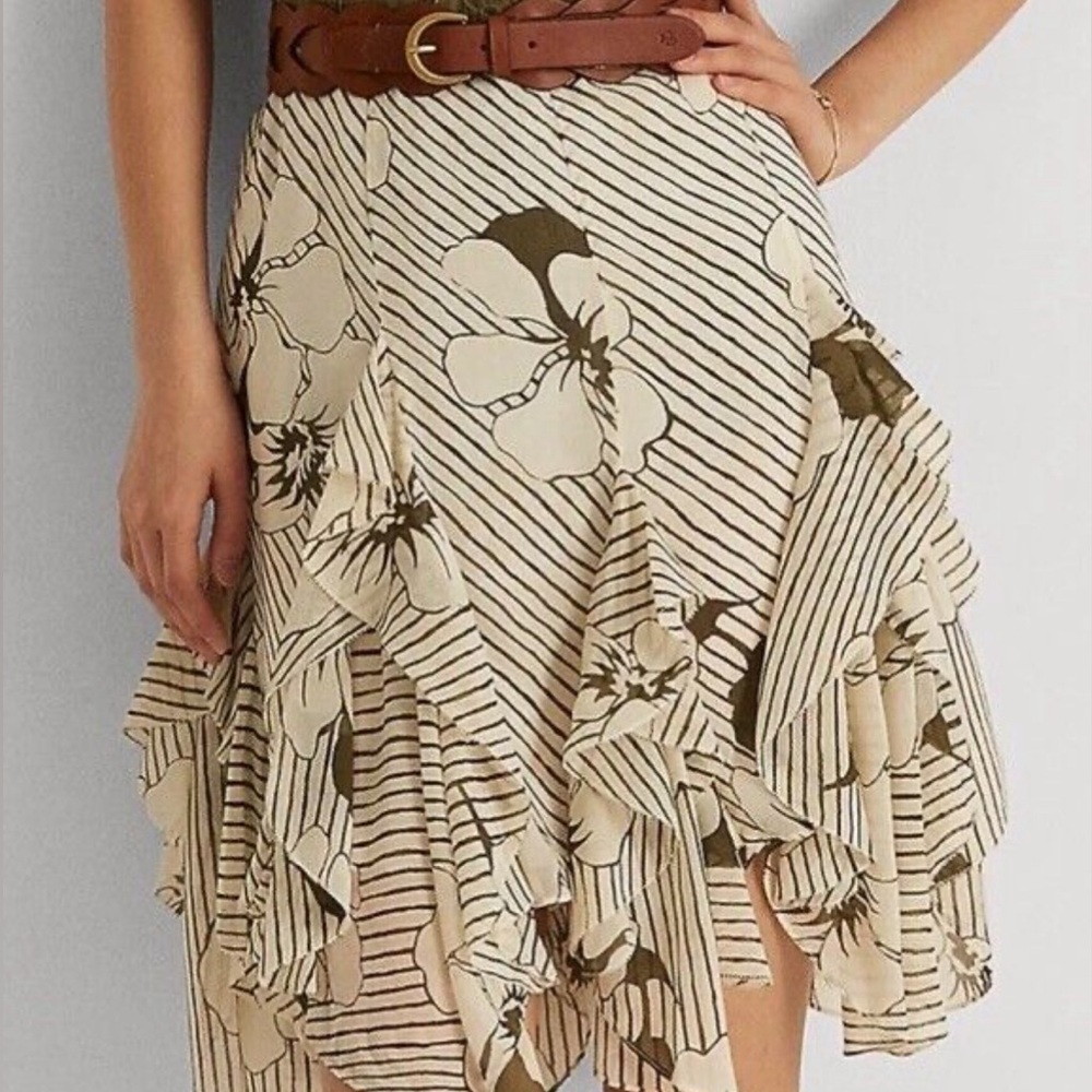 LAUREN Ralph Lauren ruffle skirt nwt